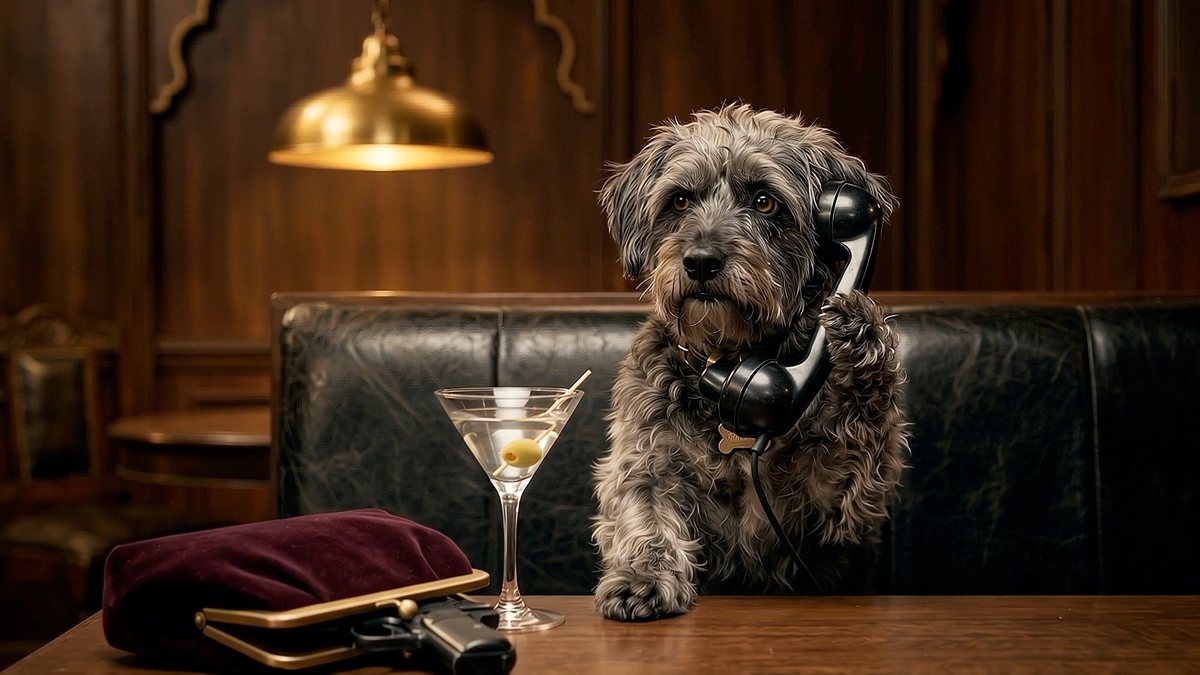 Marley in a smoky bar booth for The Peacock Pearls
